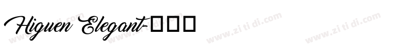 Higuen Elegant字体转换
